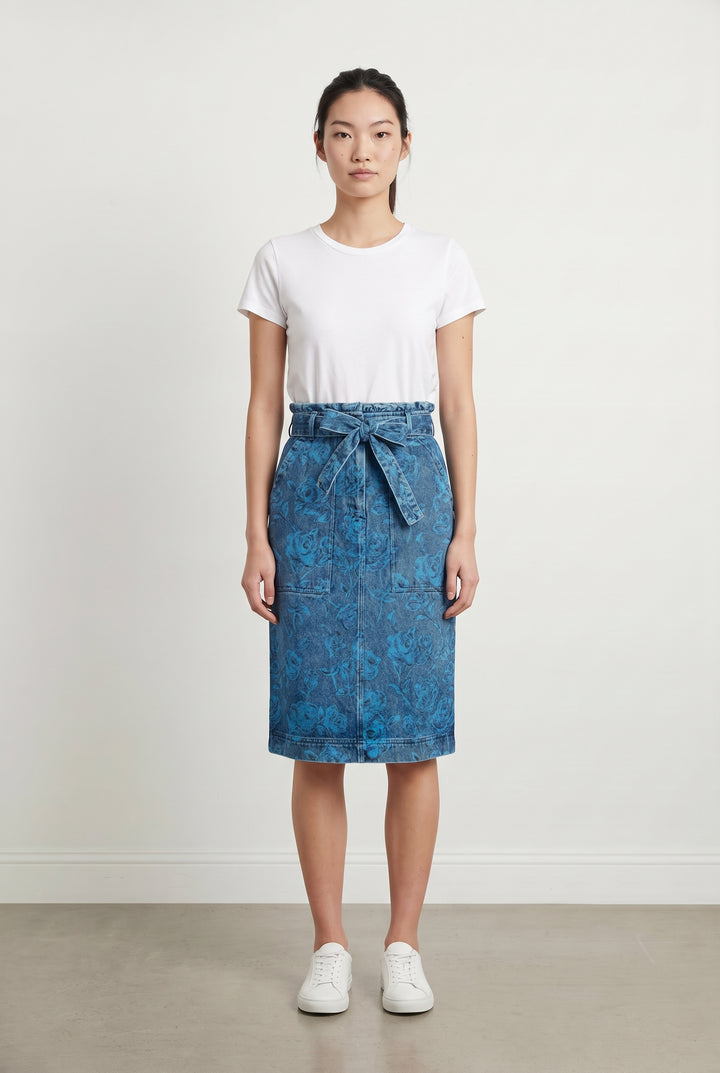Jupe Crayon Bleue - Taille M/38 de la marque Manoush | PARAD121693 - Vendu par Paradigme - Image 1