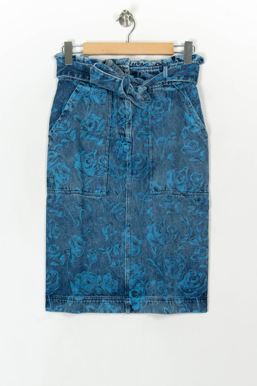 Jupe Crayon Bleue - Taille M/38 de la marque Manoush | PARAD121693 - Vendu par Paradigme - Image 2