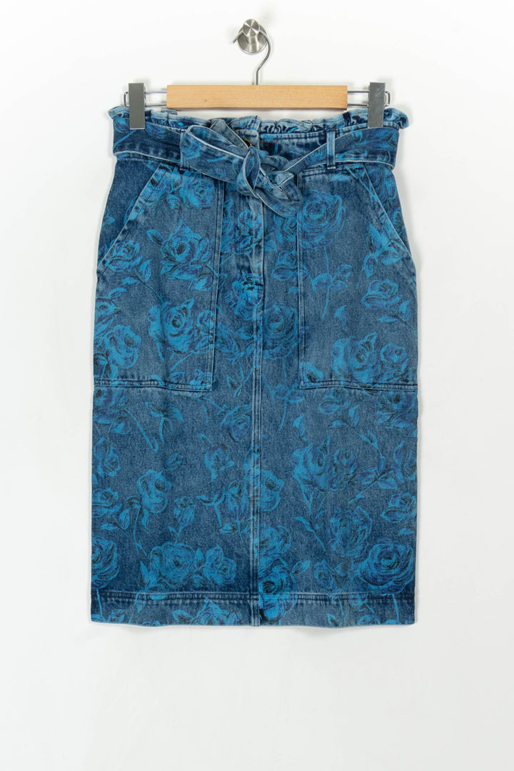Jupe Crayon Bleue - Taille M/38 de la marque Manoush | PARAD121693 - Vendu par Paradigme - Image 2