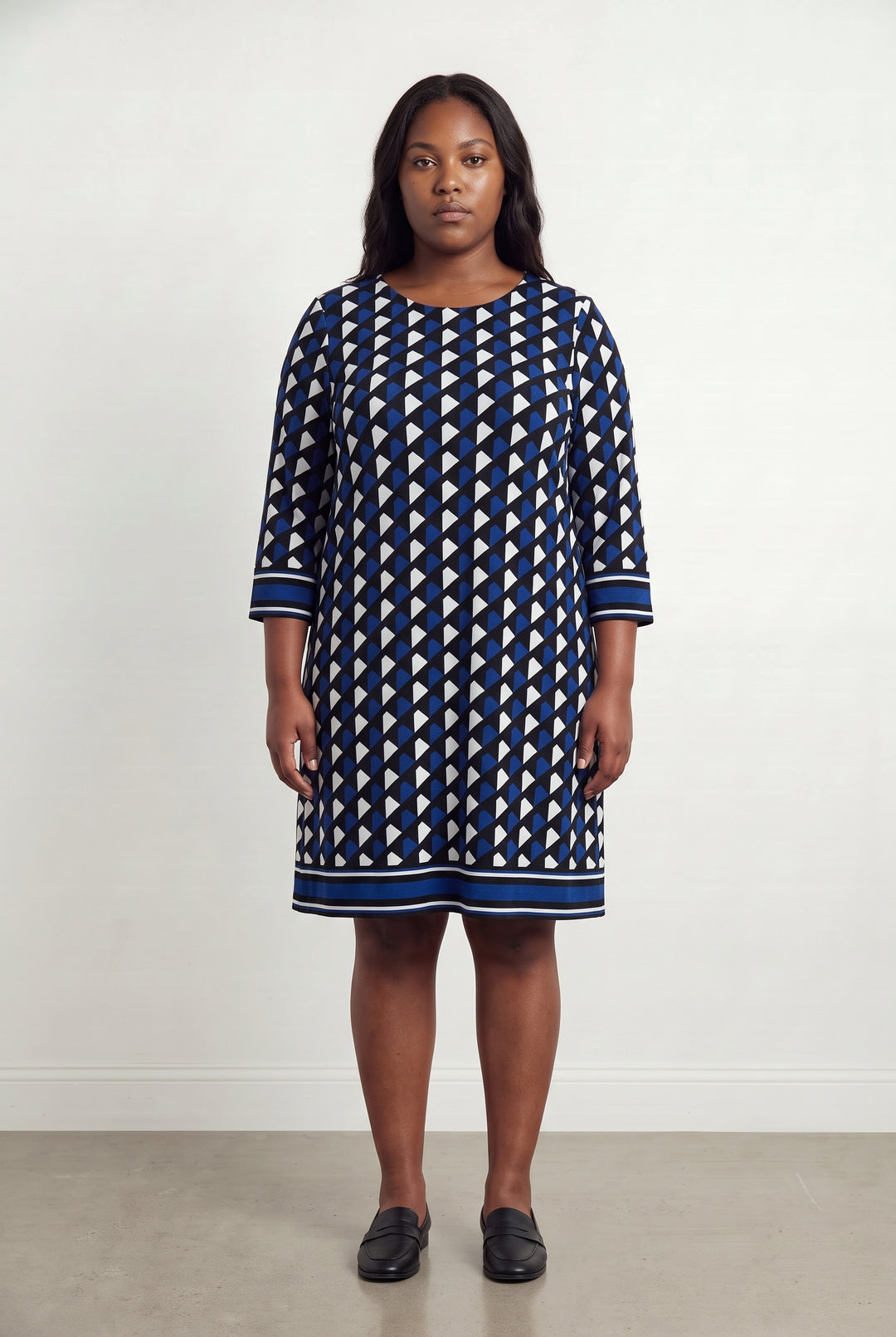 Robe Midi Bleue et Blanche - Taille XXXL/46 de la marque Maison 123 | PARAD121696 - Vendu par Paradigme - Image 1