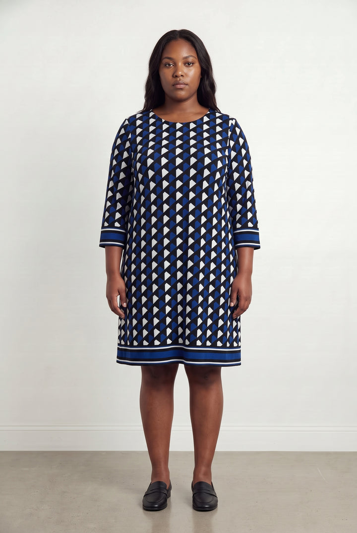 Robe Midi Bleue et Blanche - Taille XXXL/46 de la marque Maison 123 | PARAD121696 - Vendu par Paradigme - Image 1