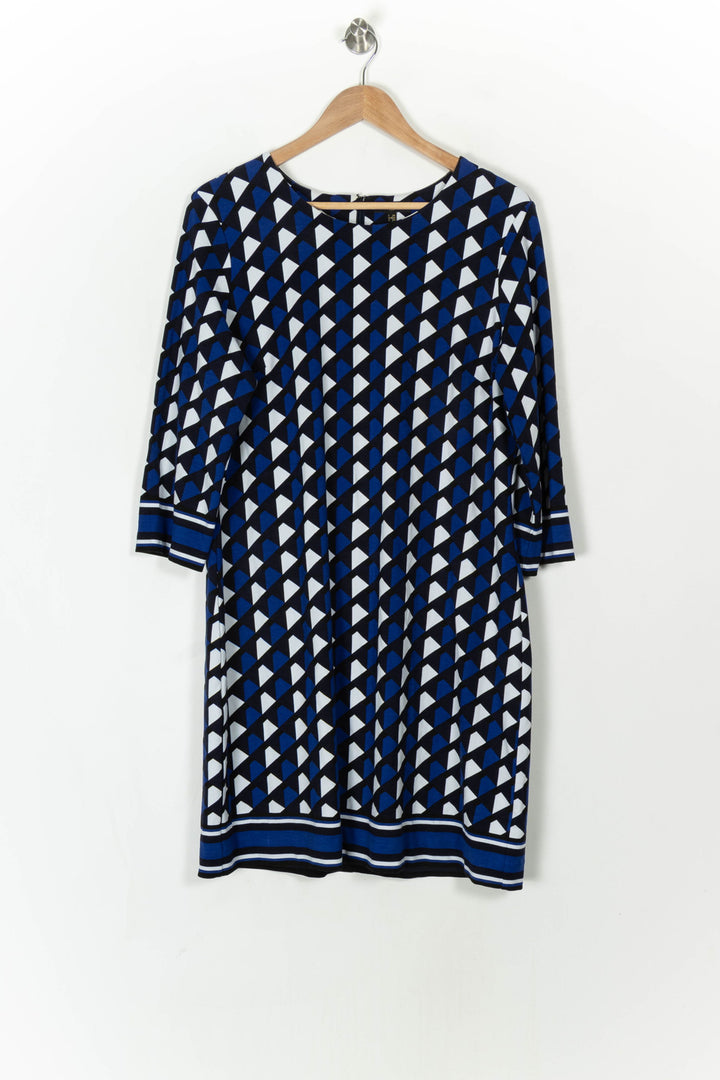 Robe Midi Bleue et Blanche - Taille XXXL/46 de la marque Maison 123 | PARAD121696 - Vendu par Paradigme - Image 2