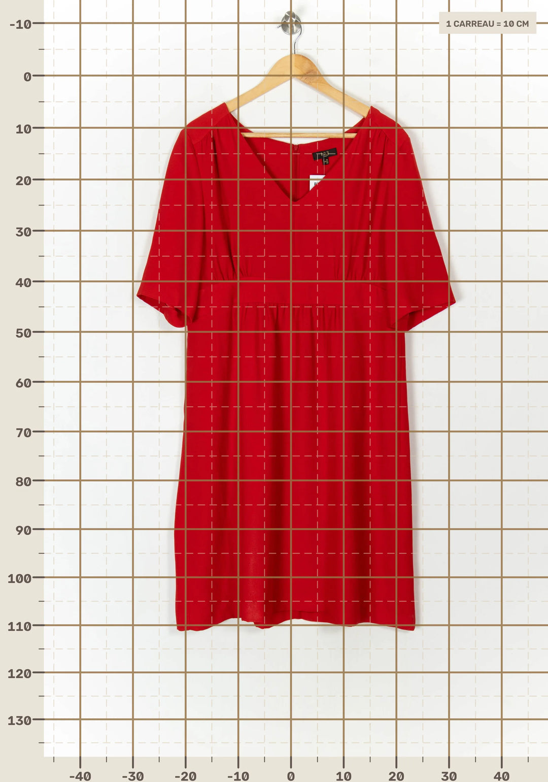 Robe Midi Rouge - Taille XL/42 de la marque Maison 123 | PARAD121698 - Vendu par Paradigme - Image 4
