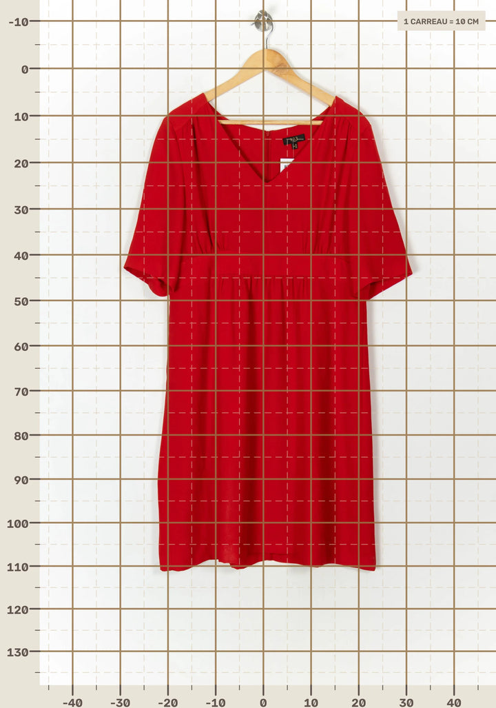 Robe Midi Rouge - Taille XL/42 de la marque Maison 123 | PARAD121698 - Vendu par Paradigme - Image 4
