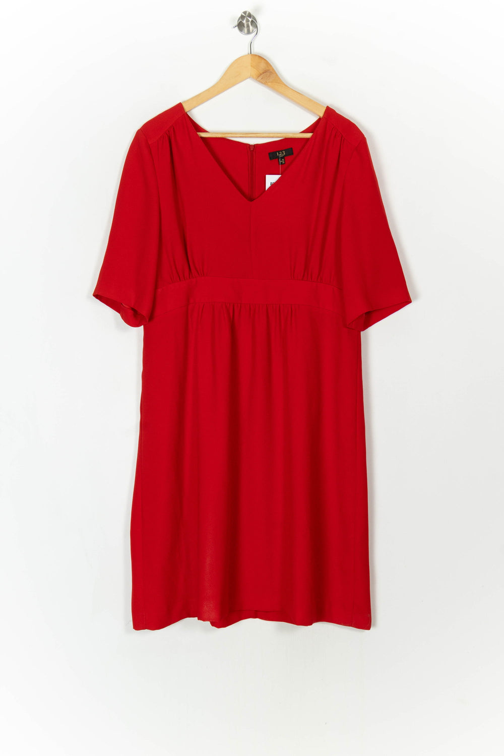Robe Midi Rouge - Taille XL/42 de la marque Maison 123 | PARAD121698 - Vendu par Paradigme - Image 2