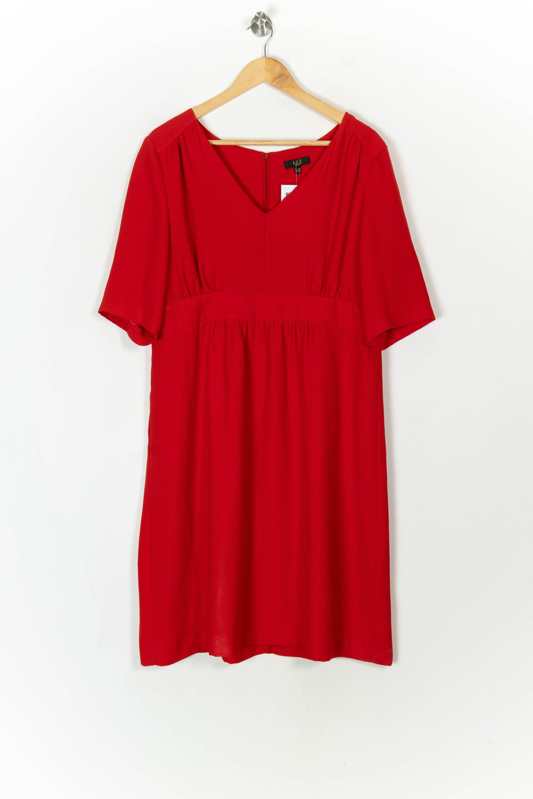 Robe Midi Rouge - Taille XL/42 de la marque Maison 123 | PARAD121698 - Vendu par Paradigme - Image 2
