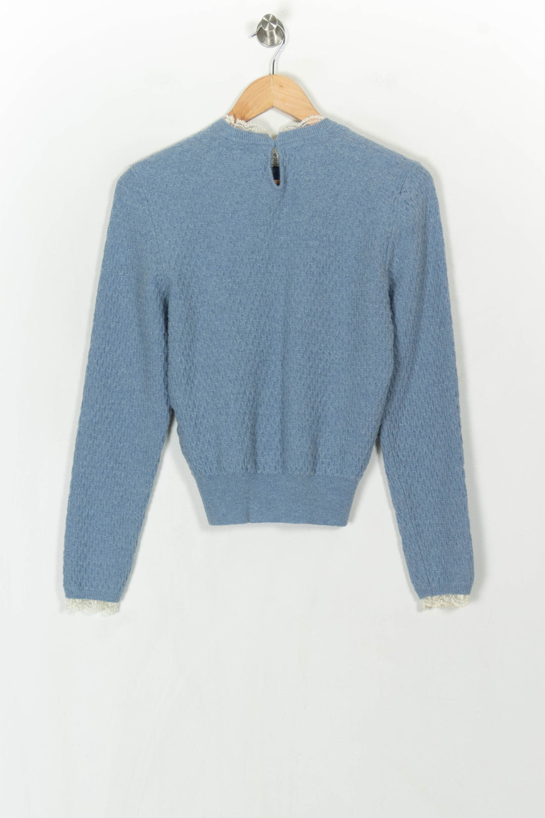 Pull Bleu à Col Rond - Taille S/36 de la marque Sandro | PARAD121699 - Vendu par Paradigme - Image 5