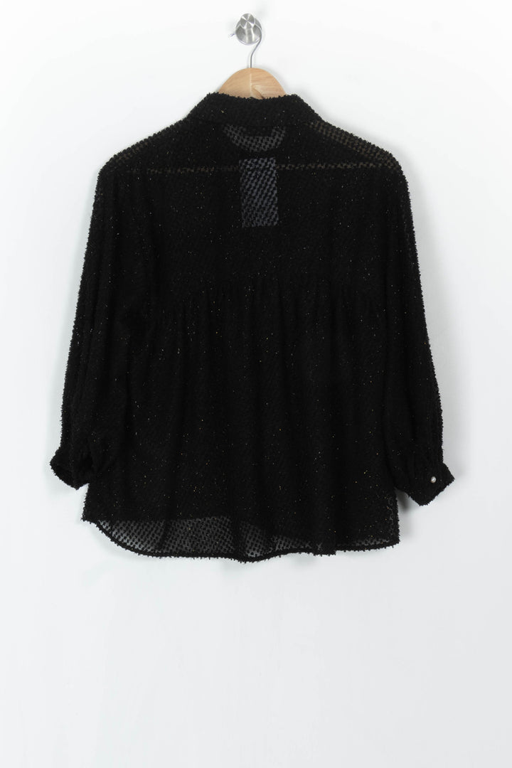 Chemise Noire - Taille S/36 de la marque Laura Laval | PARAD121701 - Vendu par Paradigme - Image 5