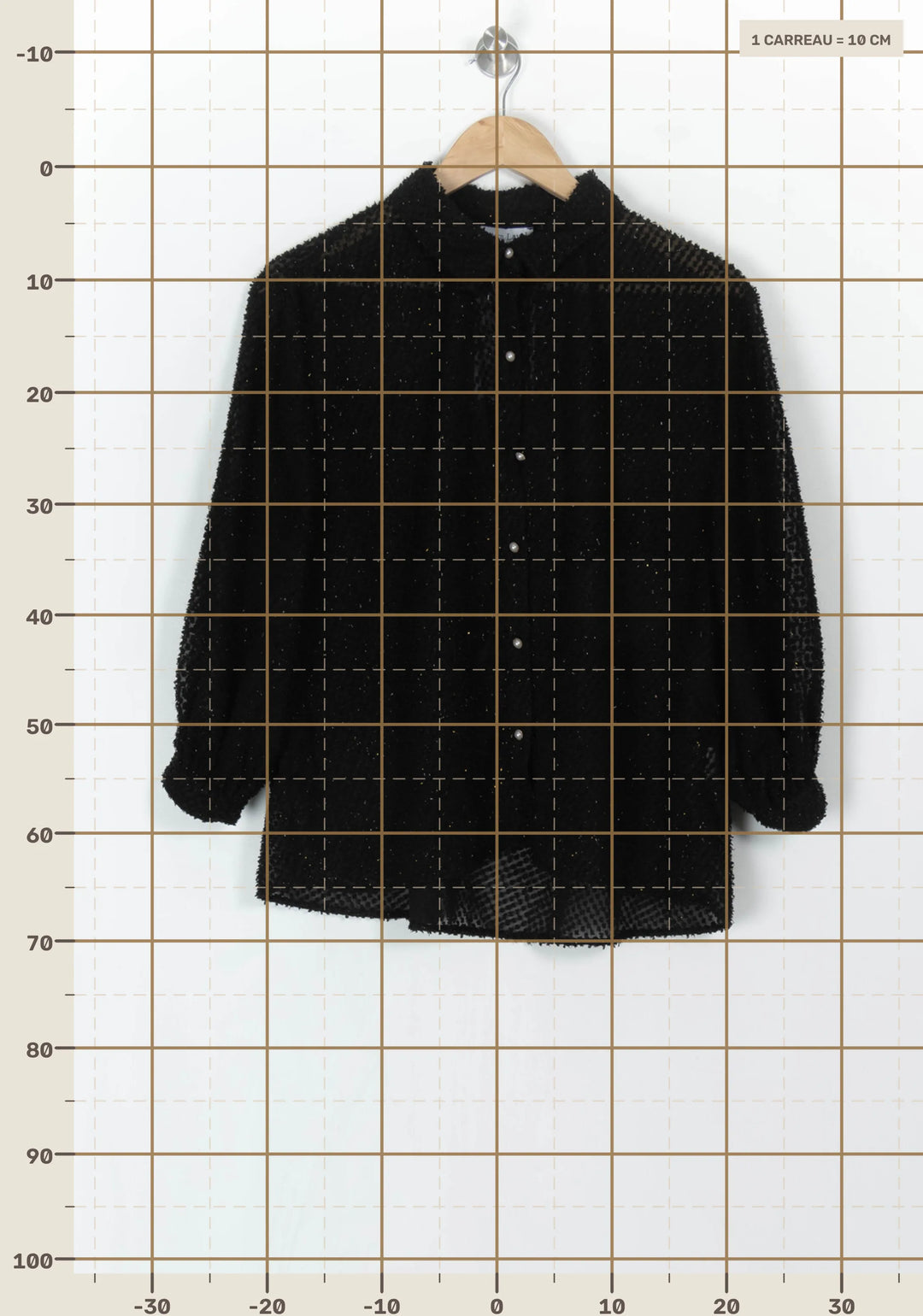 Chemise Noire - Taille S/36 de la marque Laura Laval | PARAD121701 - Vendu par Paradigme - Image 4