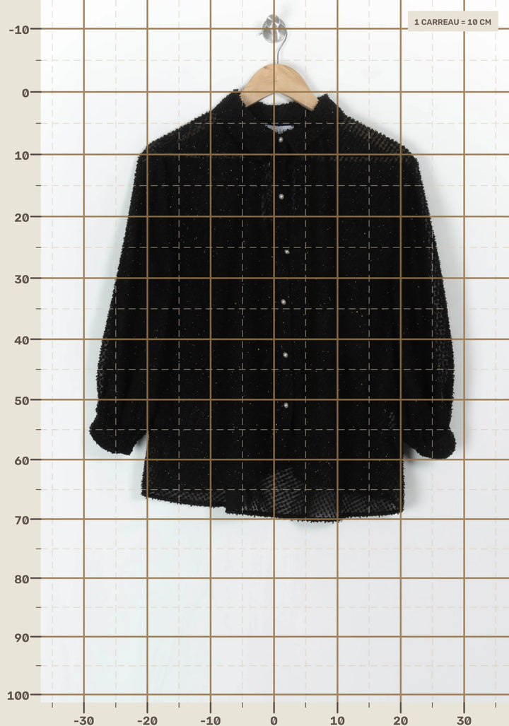 Chemise Noire - Taille S/36 de la marque Laura Laval | PARAD121701 - Vendu par Paradigme - Image 4