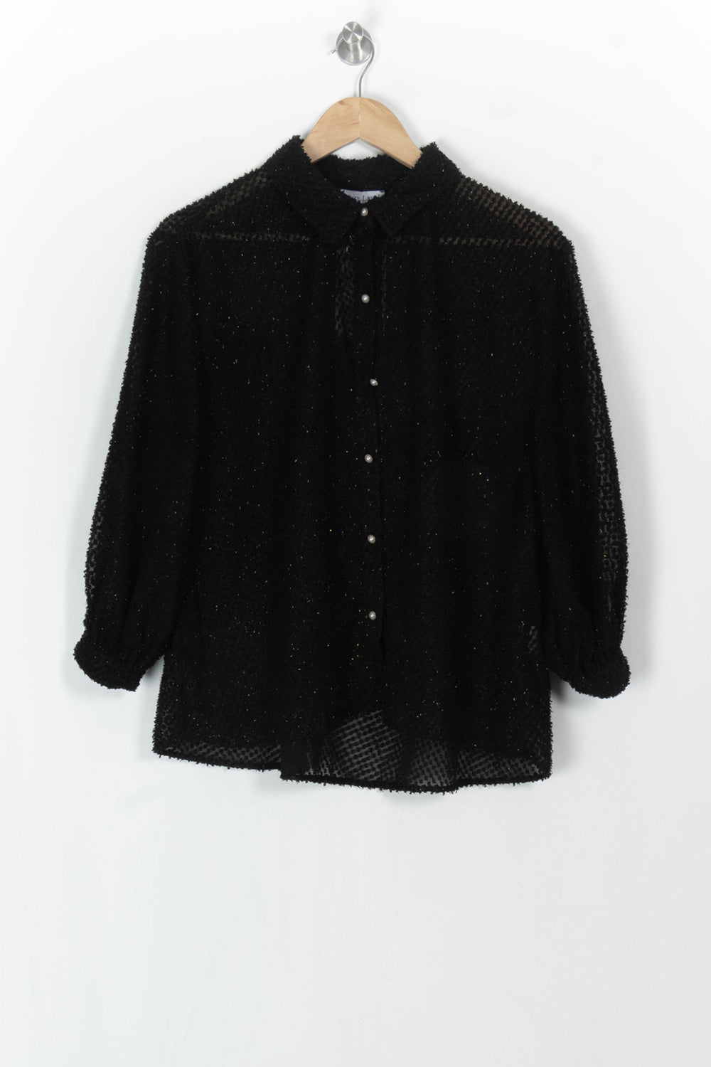 Chemise Noire - Taille S/36 de la marque Laura Laval | PARAD121701 - Vendu par Paradigme - Image 2