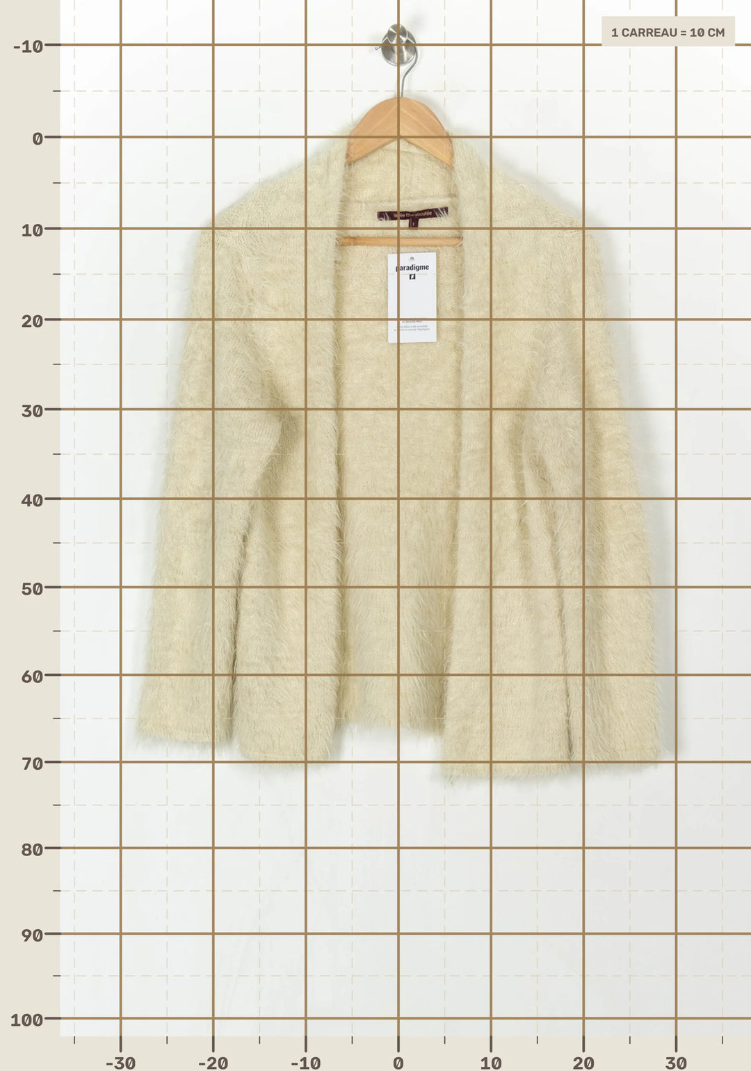 Gilet Beige - Taille S/36 de la marque La Fée Maraboutée | PARAD121702 - Vendu par Paradigme - Image 4