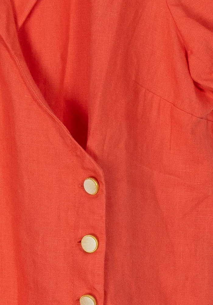 Robe Chemise Orange - Taille S/36 de la marque I.Code | PARAD121703 - Vendu par Paradigme - Image 3