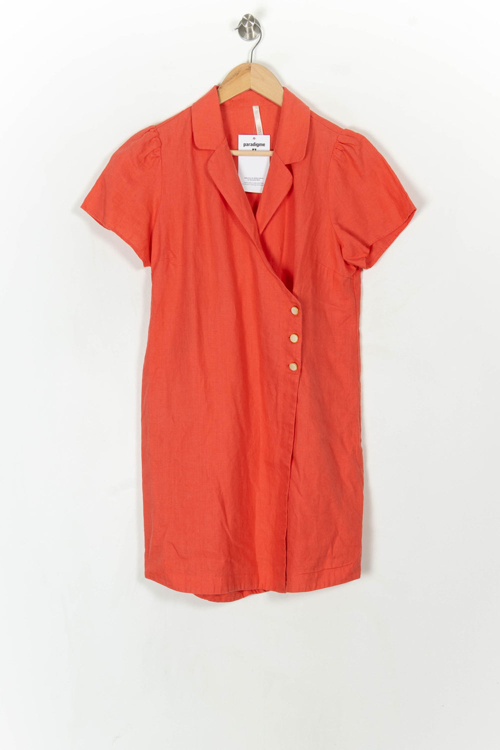 Robe Chemise Orange - Taille S/36 de la marque I.Code | PARAD121703 - Vendu par Paradigme - Image 2