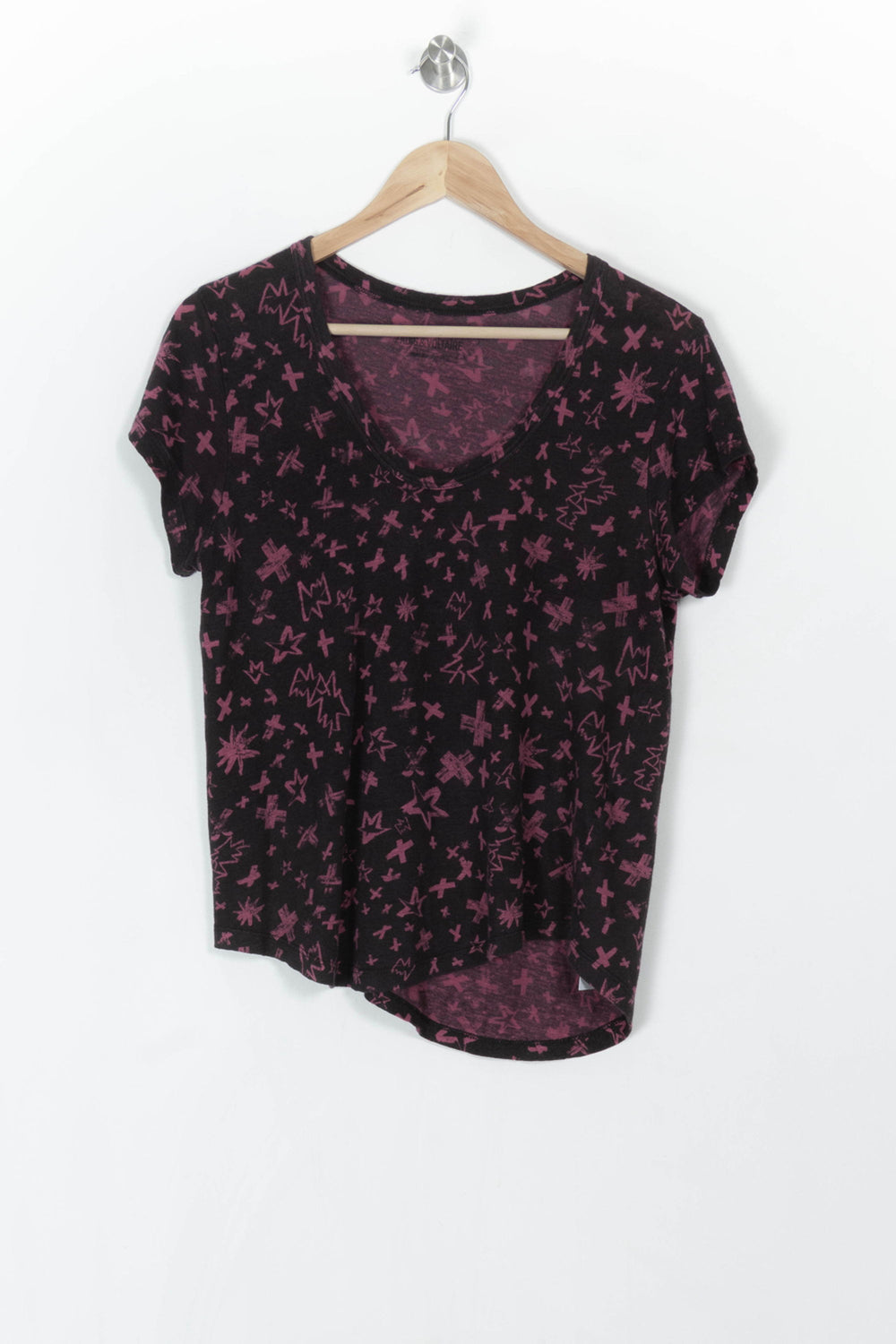 Tee-shirt Bordeaux et Noir - Taille S/36 de la marque Zadig&Voltaire | PARAD121719 - Vendu par Paradigme - Image 2