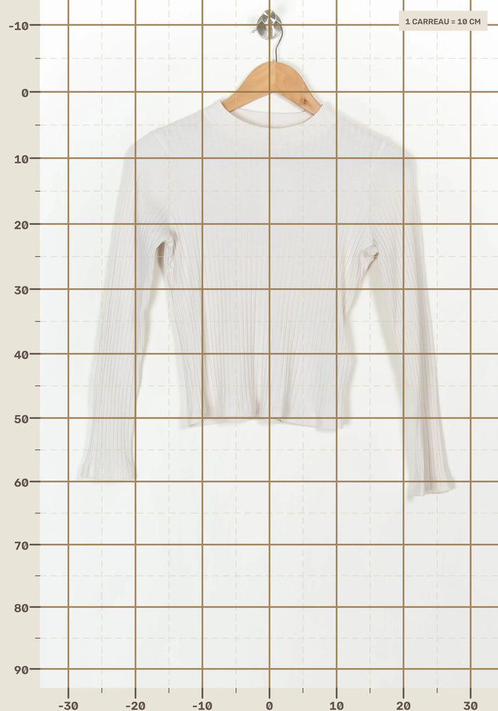 Pull Blanc - Taille XS/34 de la marque ba&amp;sh | PARAD121721 - Vendu par Paradigme - Image 4