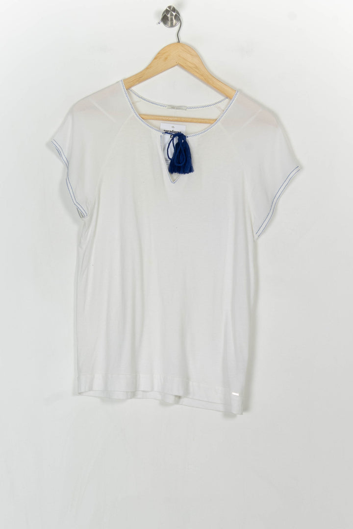 Blouse Blanche et Bleue - Taille S/36 de la marque IKKS | PARAD121728 - Vendu par Paradigme - Image 2