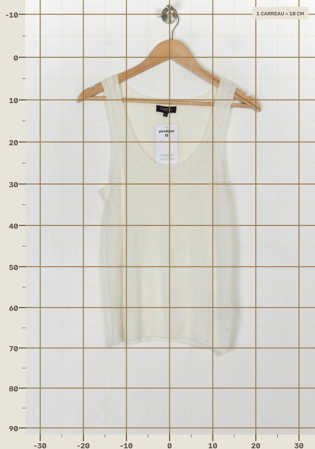 Débardeur Blanc - Taille XS/34 de la marque Caroll | PARAD121730 - Vendu par Paradigme - Image 4