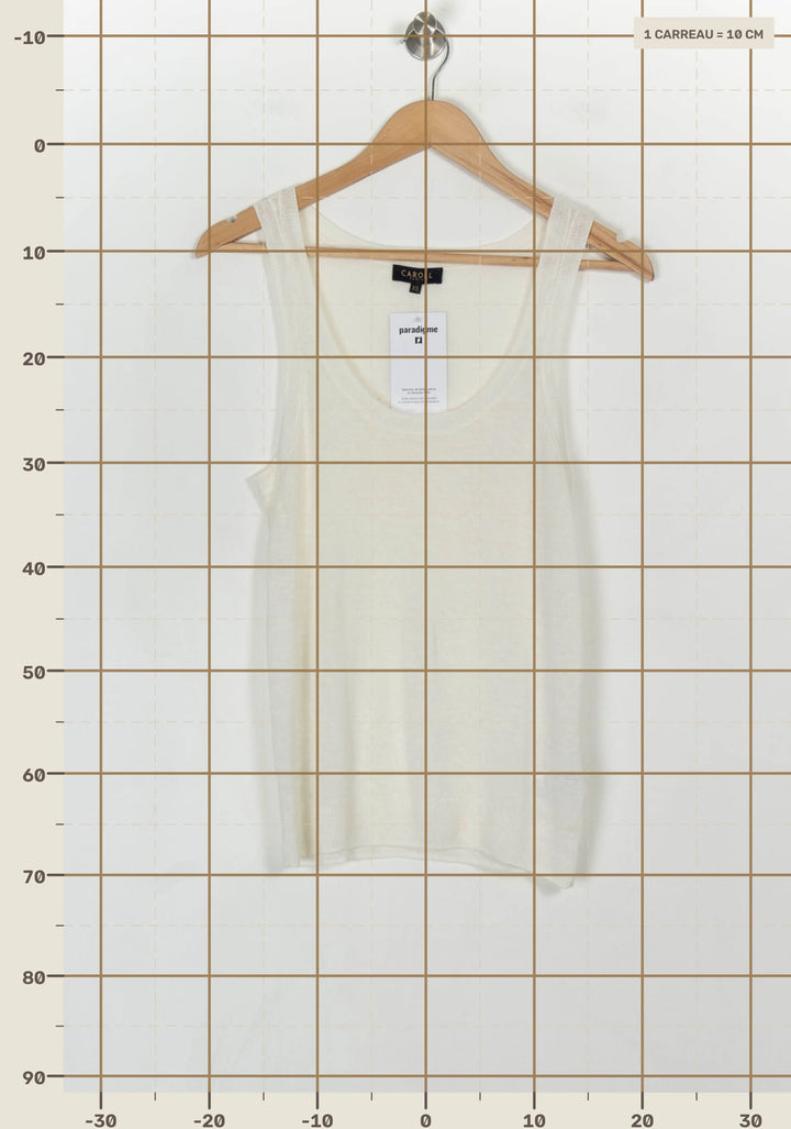 Débardeur Blanc - Taille XS/34 de la marque Caroll | PARAD121730 - Vendu par Paradigme - Image 4