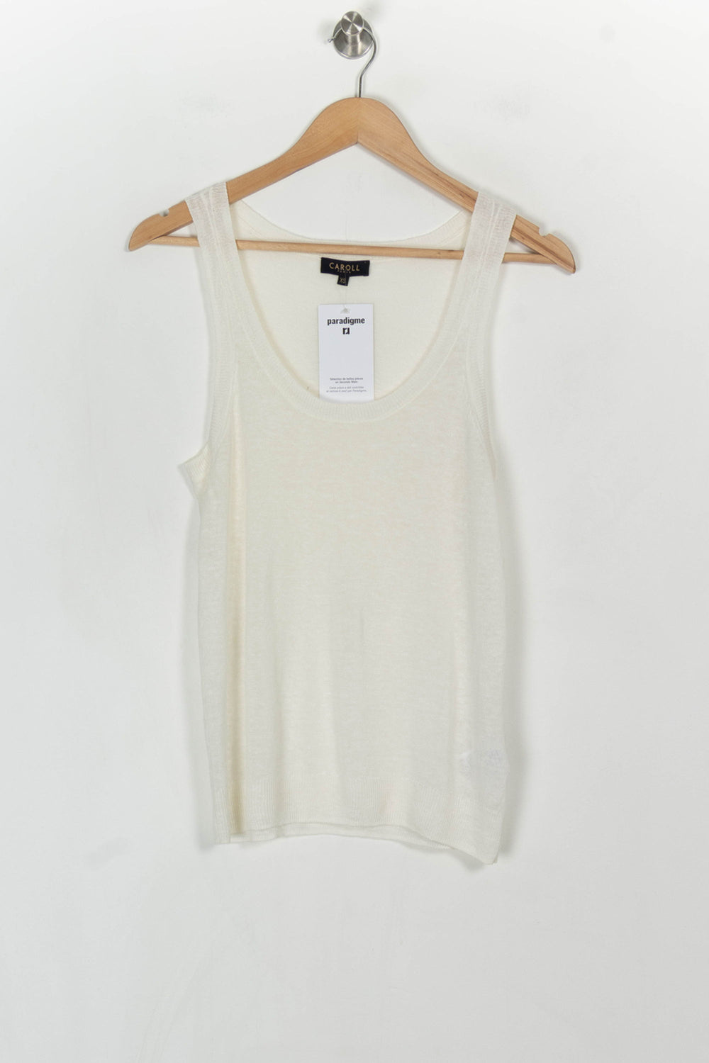 Débardeur Blanc - Taille XS/34 de la marque Caroll | PARAD121730 - Vendu par Paradigme - Image 2