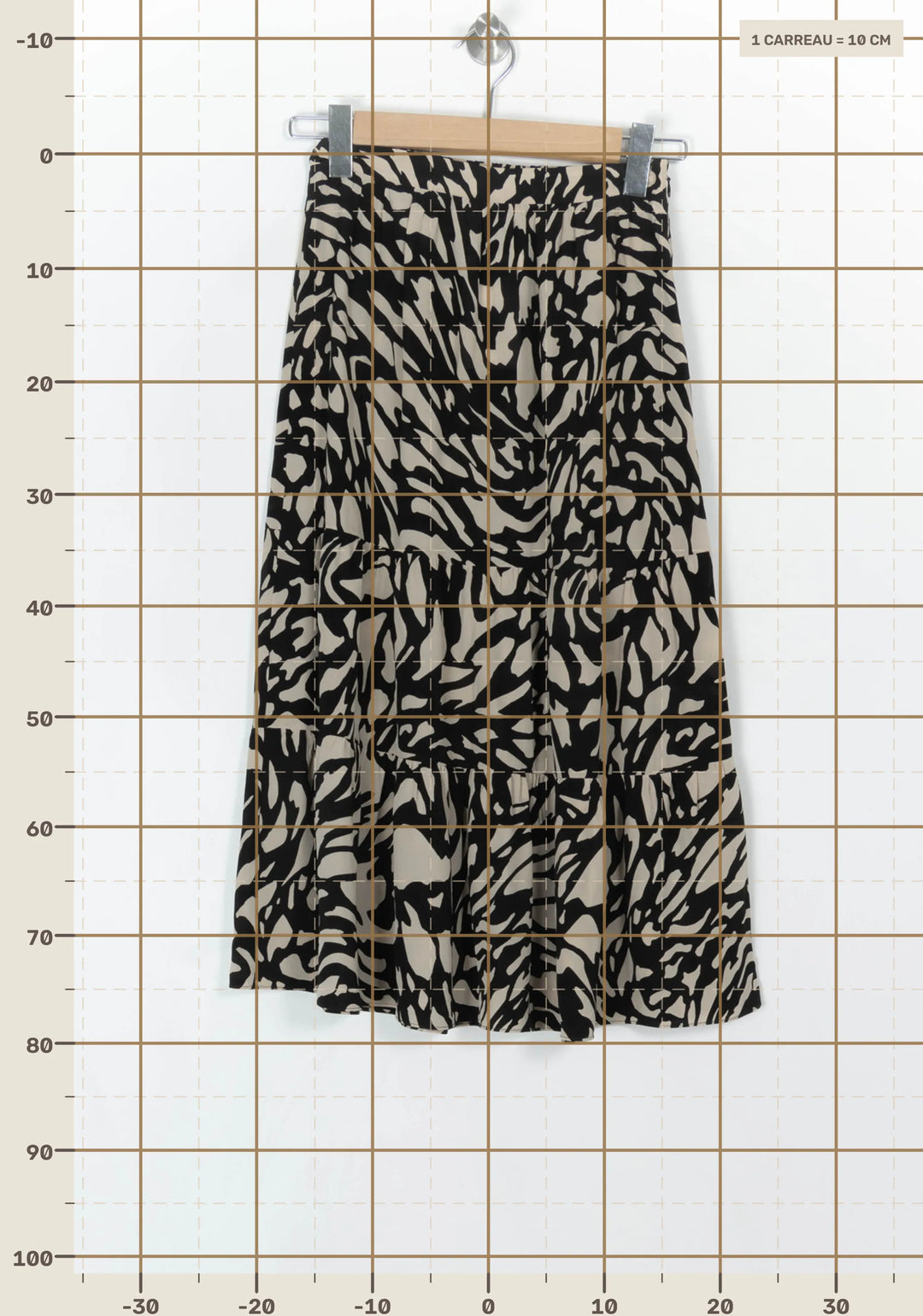 Jupe Longue Noire et Beige - Taille XS/34 de la marque ba&amp;sh | PARAD121732 - Vendu par Paradigme - Image 4