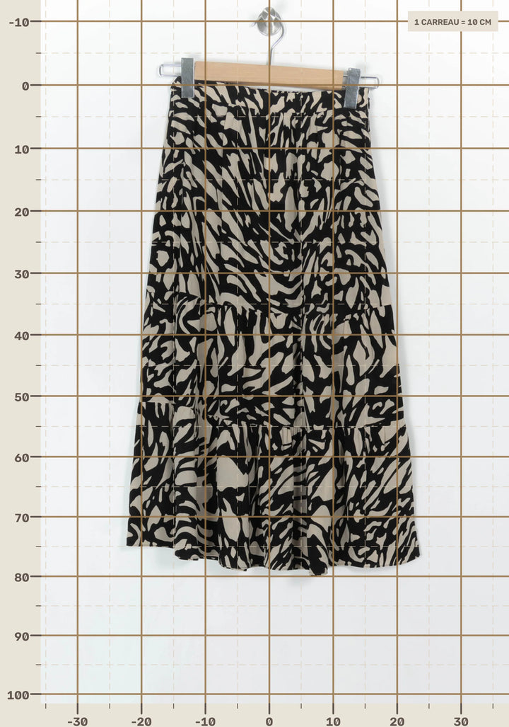 Jupe Longue Noire et Beige - Taille XS/34 de la marque ba&amp;sh | PARAD121732 - Vendu par Paradigme - Image 4