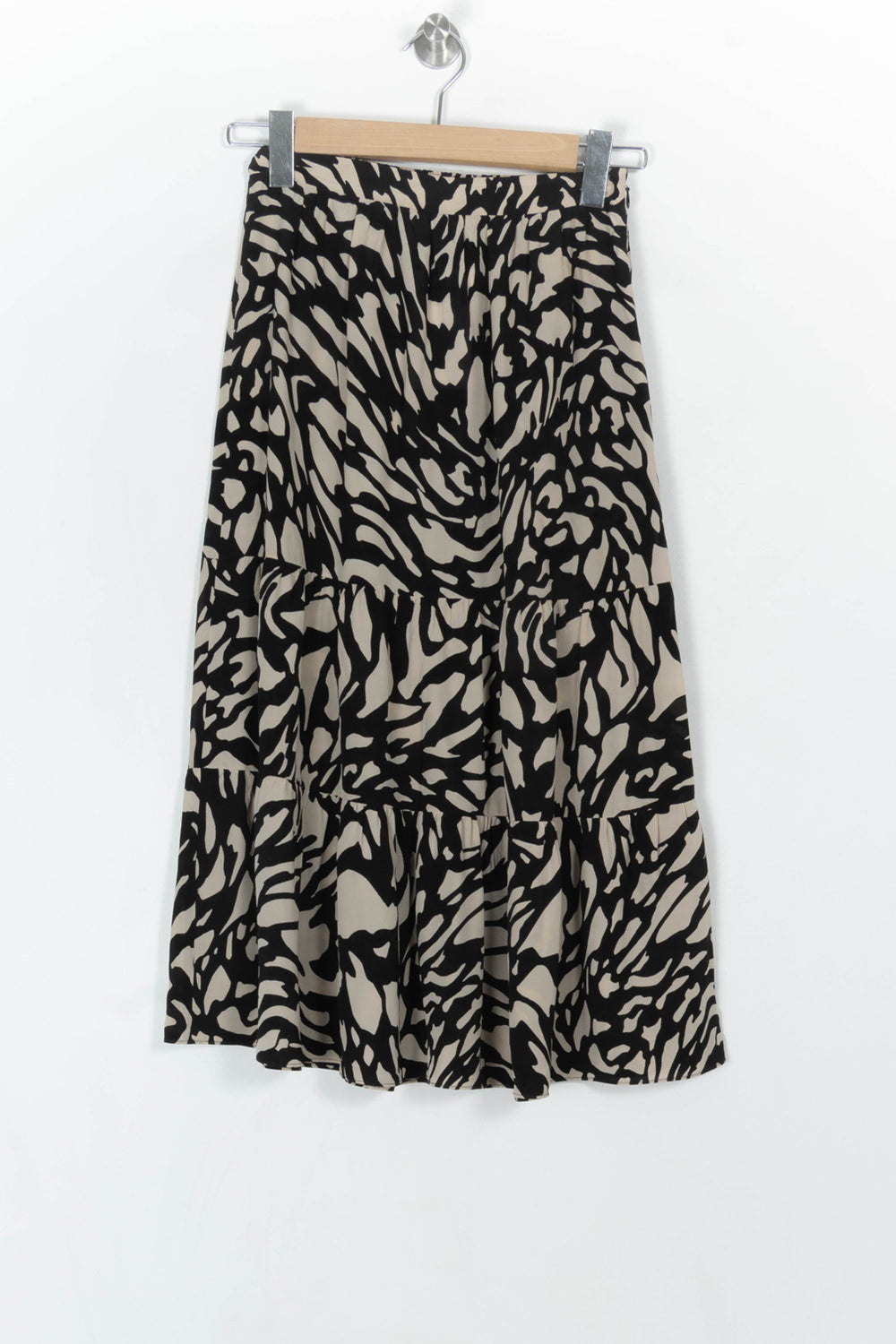 Jupe Longue Noire et Beige - Taille XS/34 de la marque ba&sh | PARAD121732 - Vendu par Paradigme - Image 2
