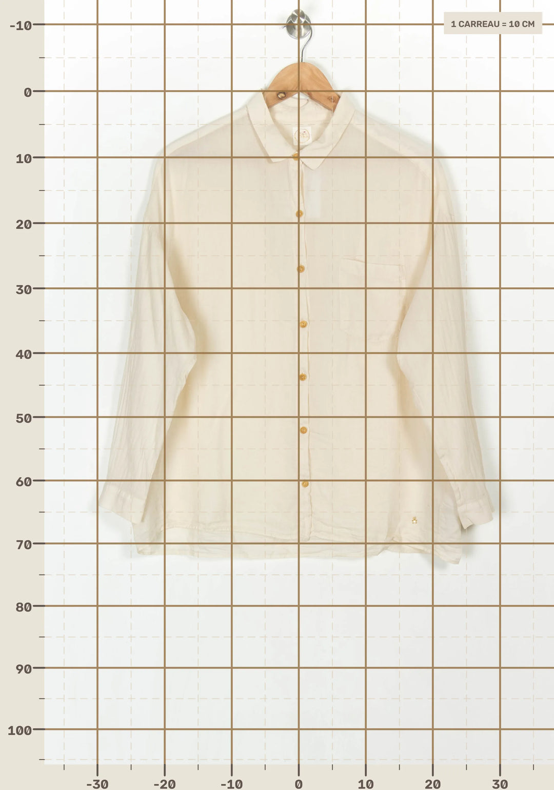 Chemise Beige - Taille S/36 de la marque Des petits hauts | PARAD121733 - Vendu par Paradigme - Image 4