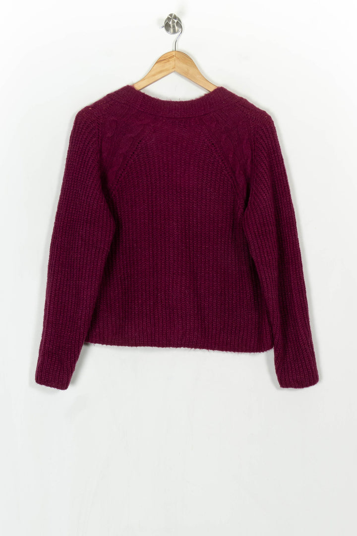 Cardigan Violet - Taille S/36 de la marque La Fée Maraboutée | PARAD121736 - Vendu par Paradigme - Image 5