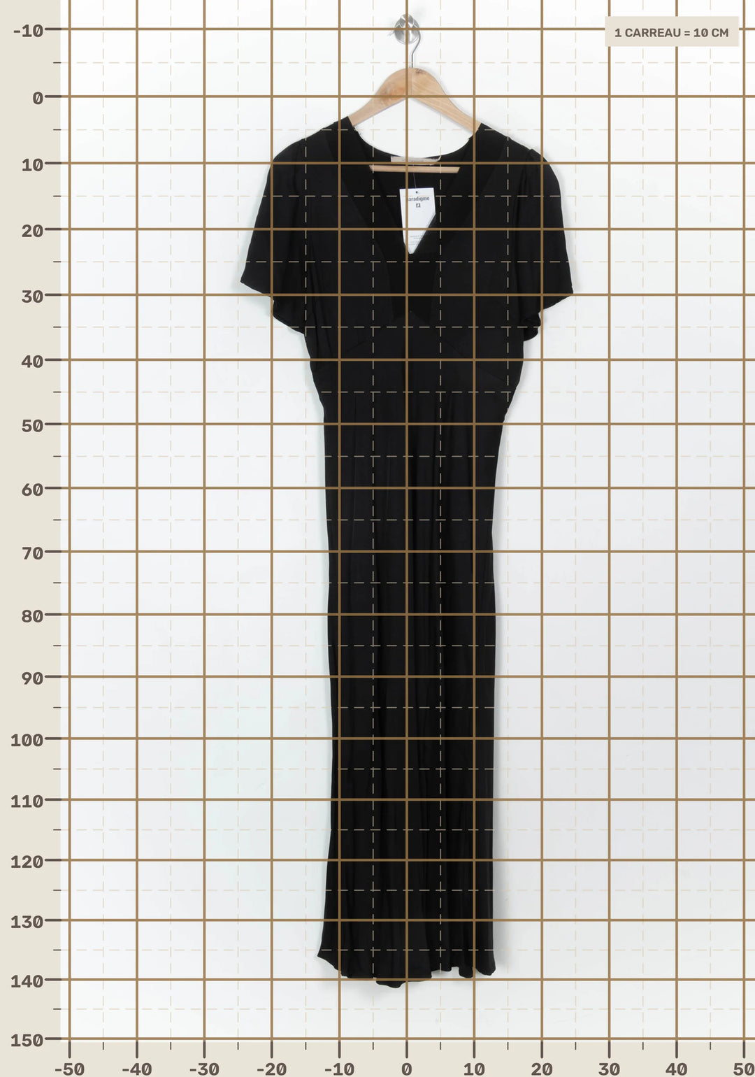Robe Longue Noire - Taille L/40 de la marque La Fée Maraboutée | PARAD121741 - Vendu par Paradigme - Image 4