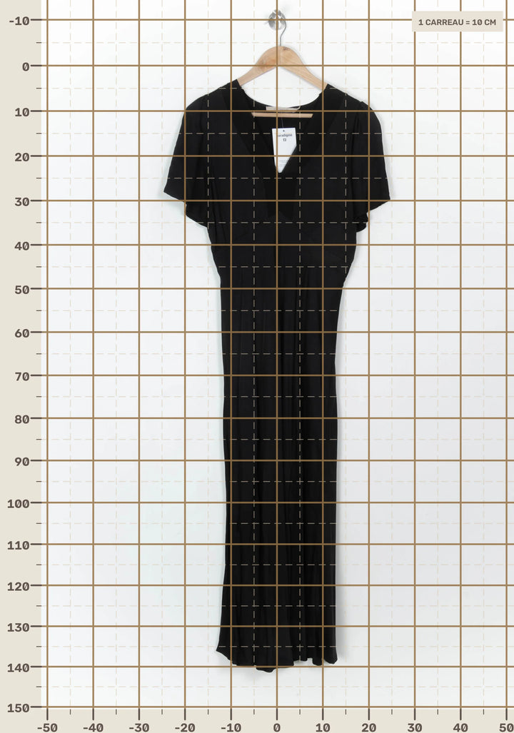 Robe Longue Noire - Taille L/40 de la marque La Fée Maraboutée | PARAD121741 - Vendu par Paradigme - Image 4