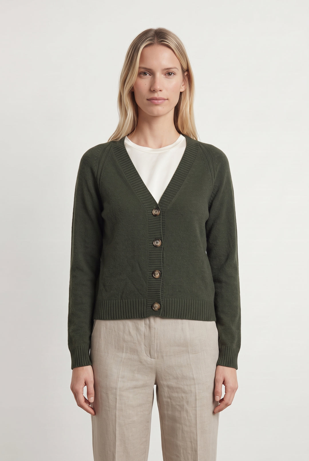 Cardigan Vert - Taille S/36 de la marque La Fée Maraboutée | PARAD121743 - Vendu par Paradigme - Image 1