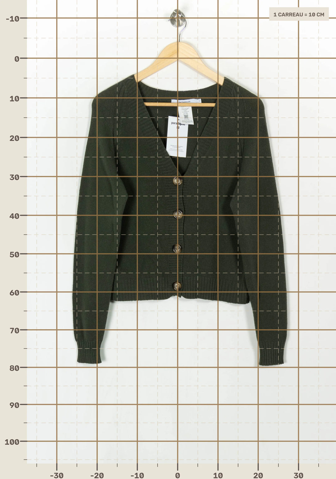 Cardigan Vert - Taille S/36 de la marque La Fée Maraboutée | PARAD121743 - Vendu par Paradigme - Image 4