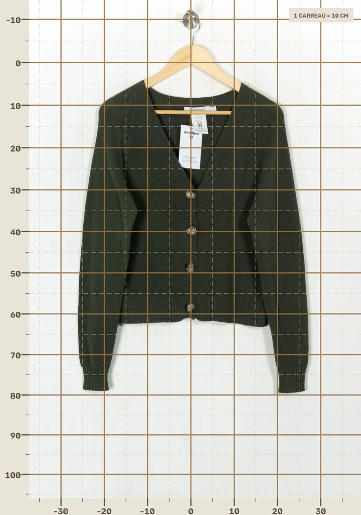 Cardigan Vert - Taille S/36 de la marque La Fée Maraboutée | PARAD121743 - Vendu par Paradigme - Image 4