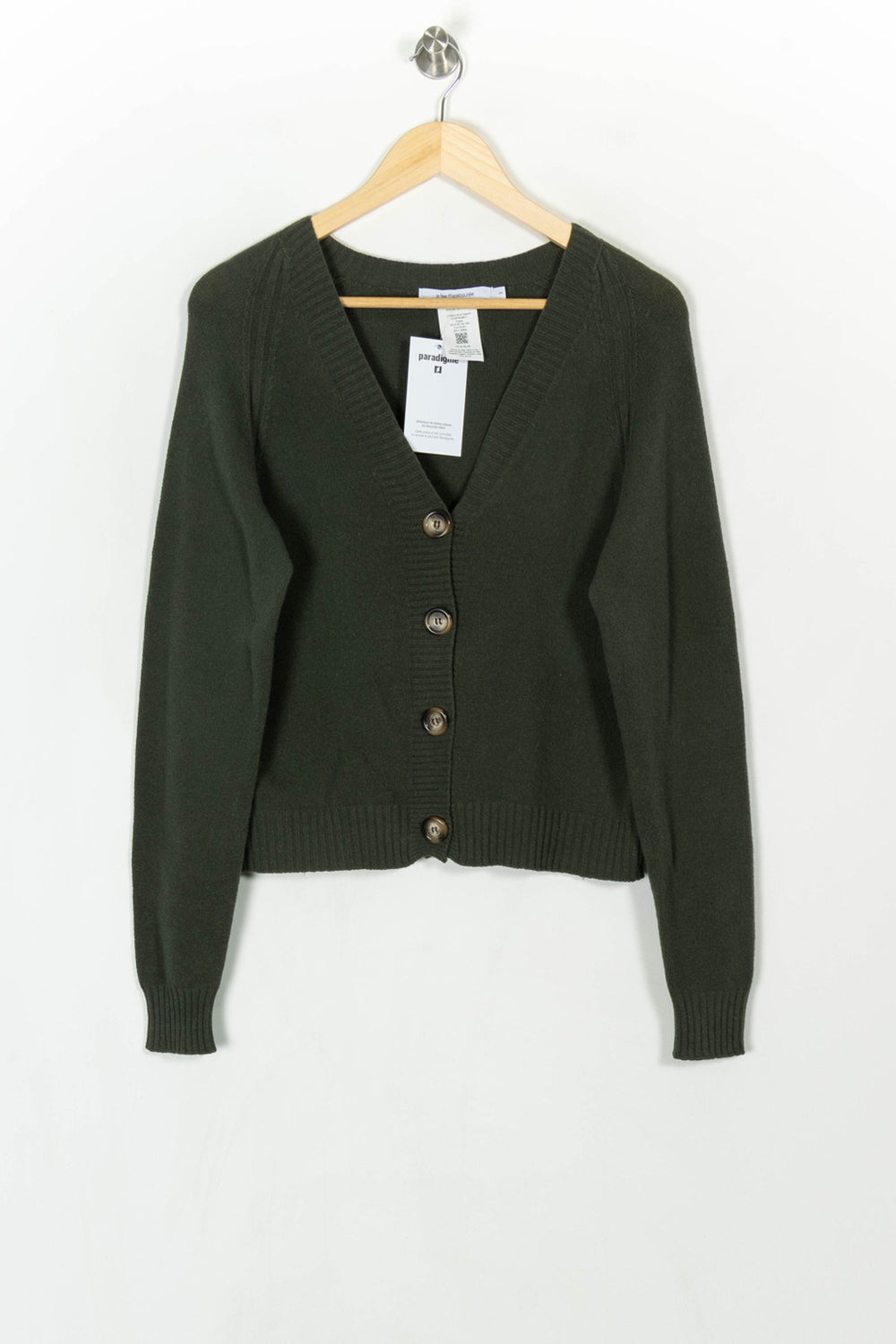 Cardigan Vert - Taille S/36 de la marque La Fée Maraboutée | PARAD121743 - Vendu par Paradigme - Image 2
