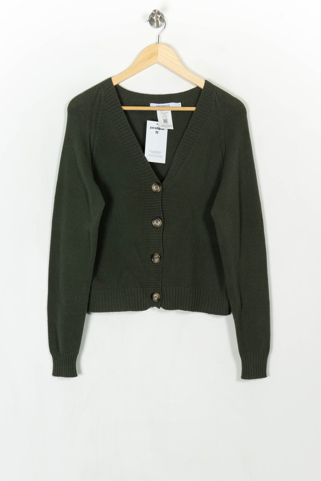 Cardigan Vert - Taille S/36 de la marque La Fée Maraboutée | PARAD121743 - Vendu par Paradigme - Image 2