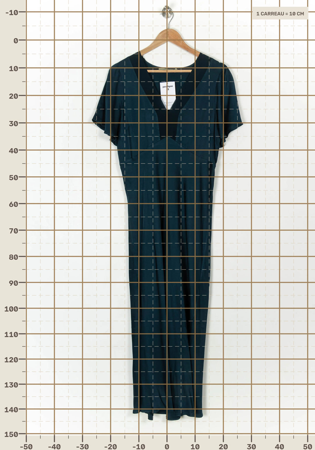 Robe Longue Bleue - Taille XL/42 de la marque La Fée Maraboutée | PARAD121744 - Vendu par Paradigme - Image 4