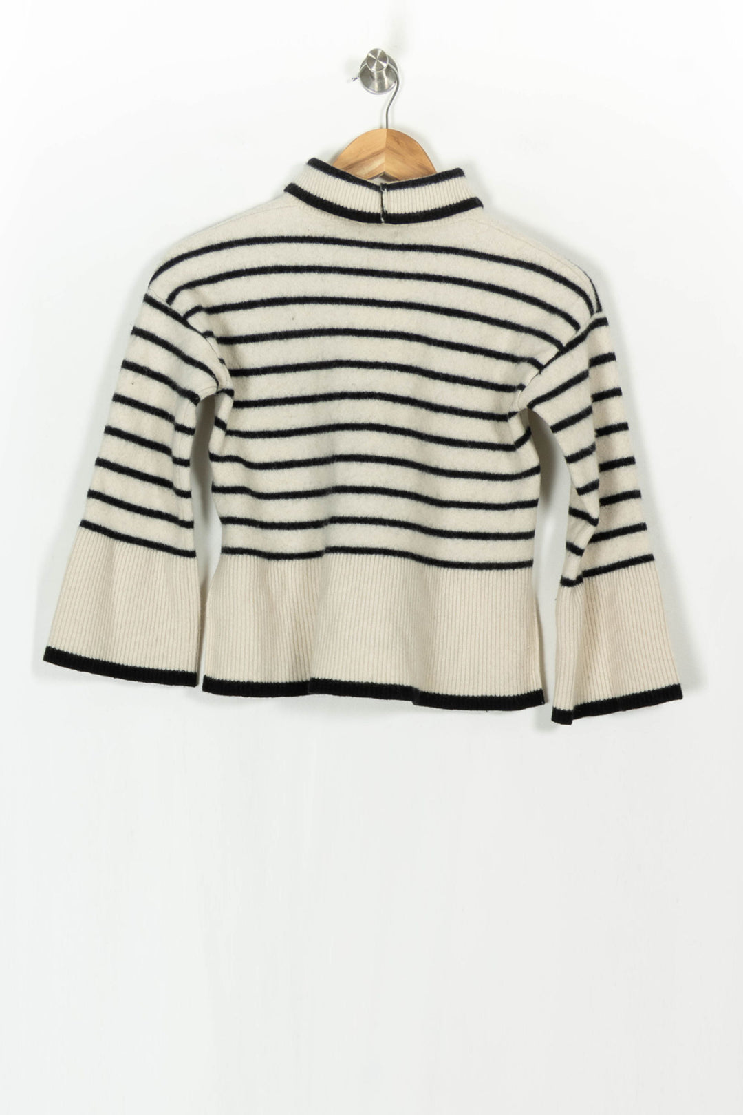 Pull Rayé Beige et Noir - Taille S/36 de la marque Galeries Lafayette | PARAD121746 - Vendu par Paradigme - Image 5