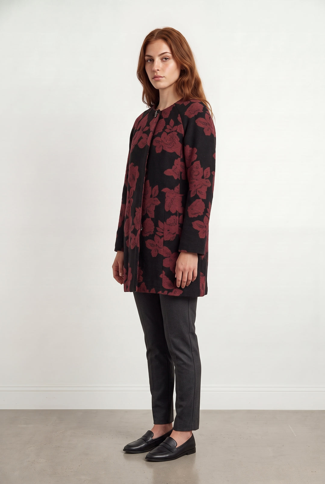 Manteau Noir et Bordeaux - Taille S/36 de la marque La Fée Maraboutée | PARAD121747 - Vendu par Paradigme - Image 1