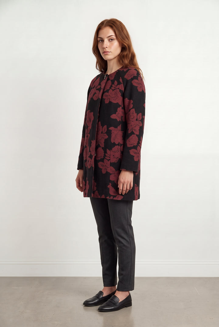 Manteau Noir et Bordeaux - Taille S/36 de la marque La Fée Maraboutée | PARAD121747 - Vendu par Paradigme - Image 1
