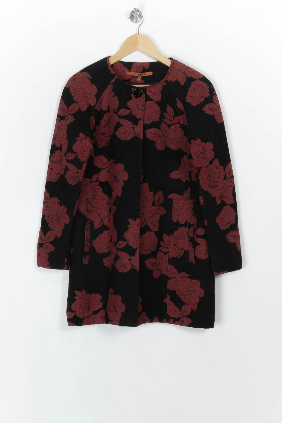 Manteau Noir et Bordeaux - Taille S/36 de la marque La Fée Maraboutée | PARAD121747 - Vendu par Paradigme - Image 2