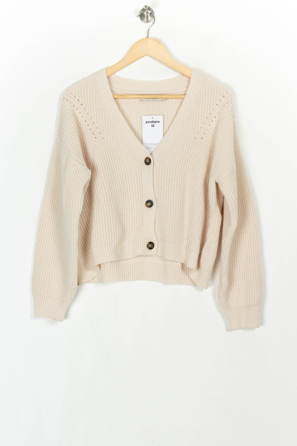 Cardigan Beige - Taille S/36 de la marque La Fée Maraboutée | PARAD121749 - Vendu par Paradigme - Image 2