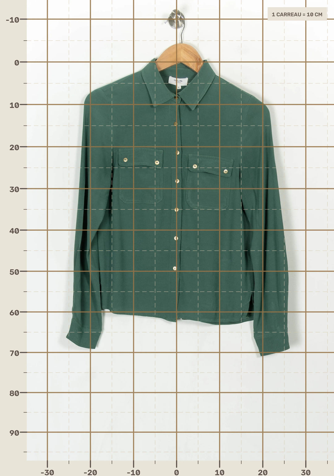 Chemise Verte - Taille S/36 de la marque Grace &amp; Mila | PARAD121752 - Vendu par Paradigme - Image 4