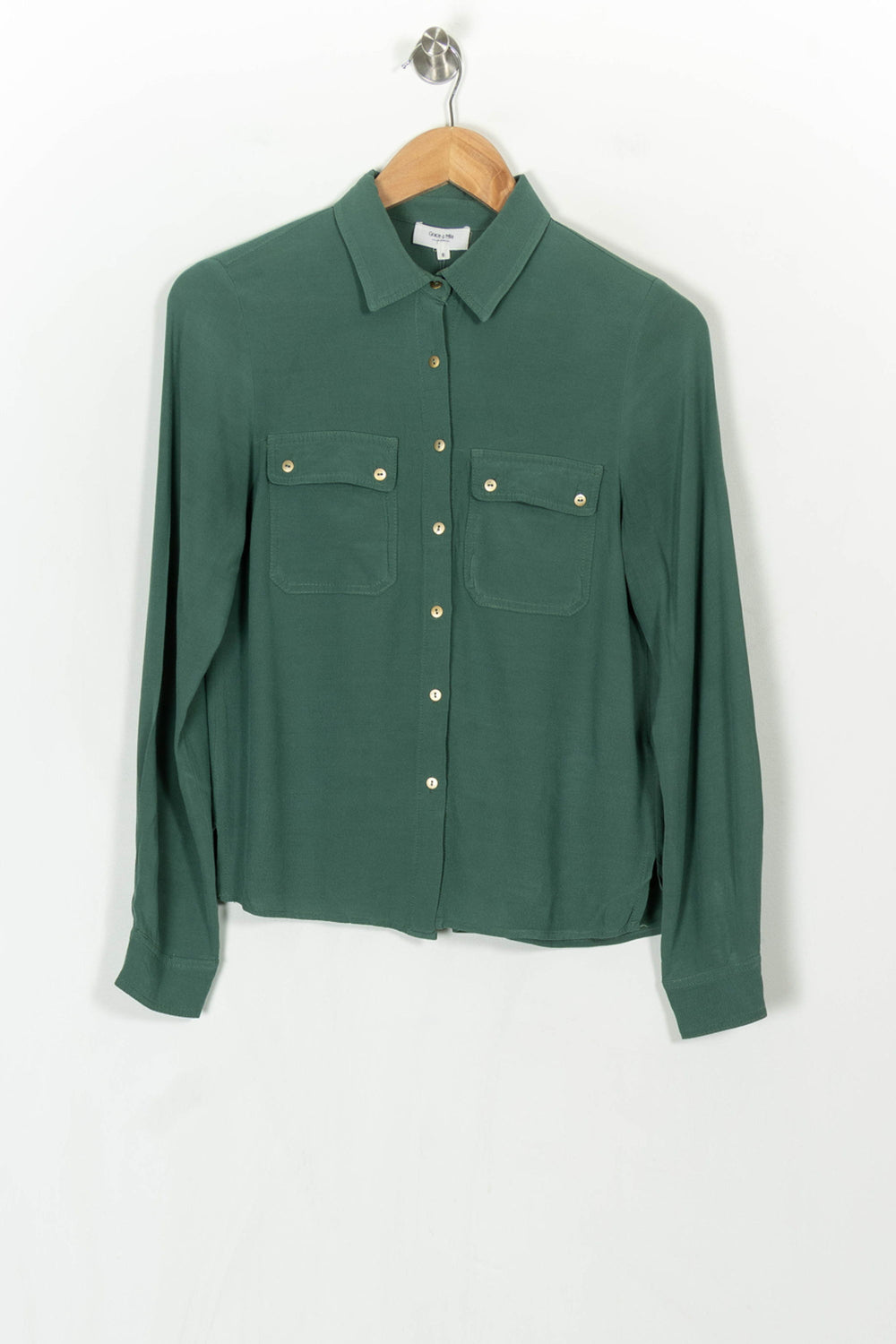 Chemise Verte - Taille S/36 de la marque Grace & Mila | PARAD121752 - Vendu par Paradigme - Image 2