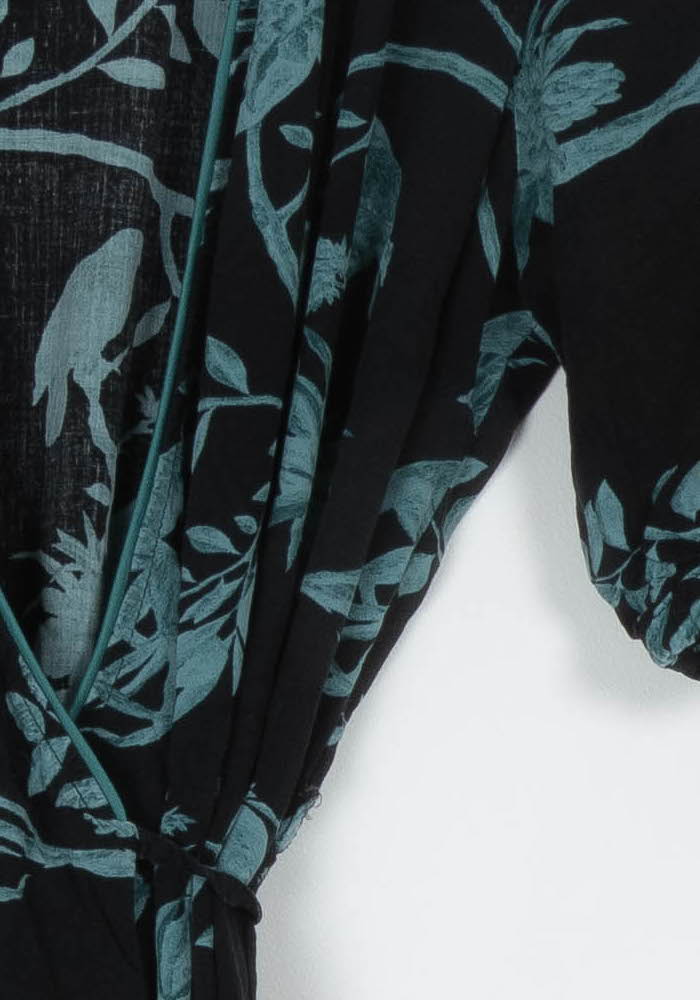 Robe Noire et Verte - Taille L/40 de la marque La Fée Maraboutée | PARAD121757 - Vendu par Paradigme - Image 3