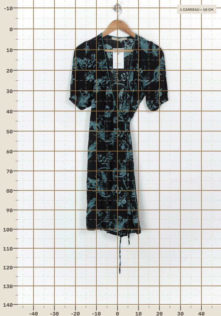 Robe Noire et Verte - Taille L/40 de la marque La Fée Maraboutée | PARAD121757 - Vendu par Paradigme - Image 4