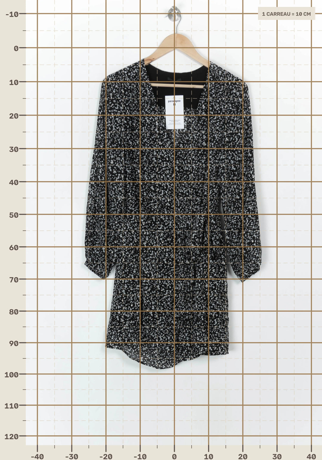 Robe Courte Noire et Blanche - Taille L/40 de la marque IKKS | PARAD121758 - Vendu par Paradigme - Image 4