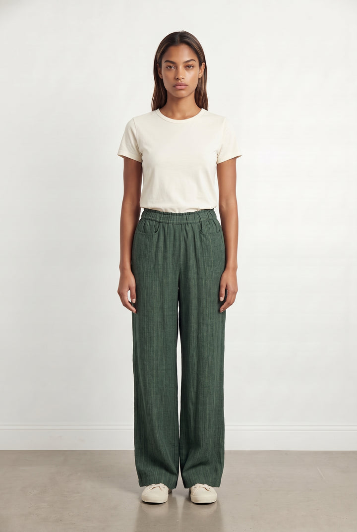 Pantalon Large Vert - Taille XS/34 de la marque Diega | PARAD121759 - Vendu par Paradigme - Image 1
