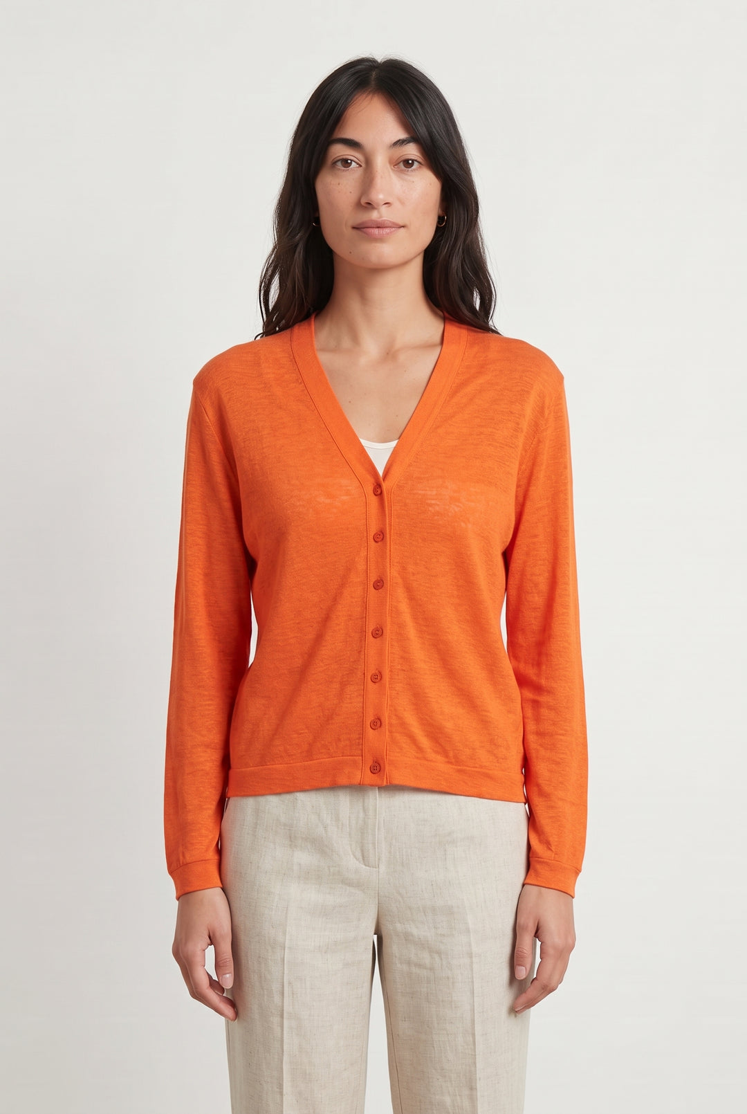 Cardigan Orange - Taille M/38 de la marque Notshy Cashmere | PARAD121762 - Vendu par Paradigme - Image 1