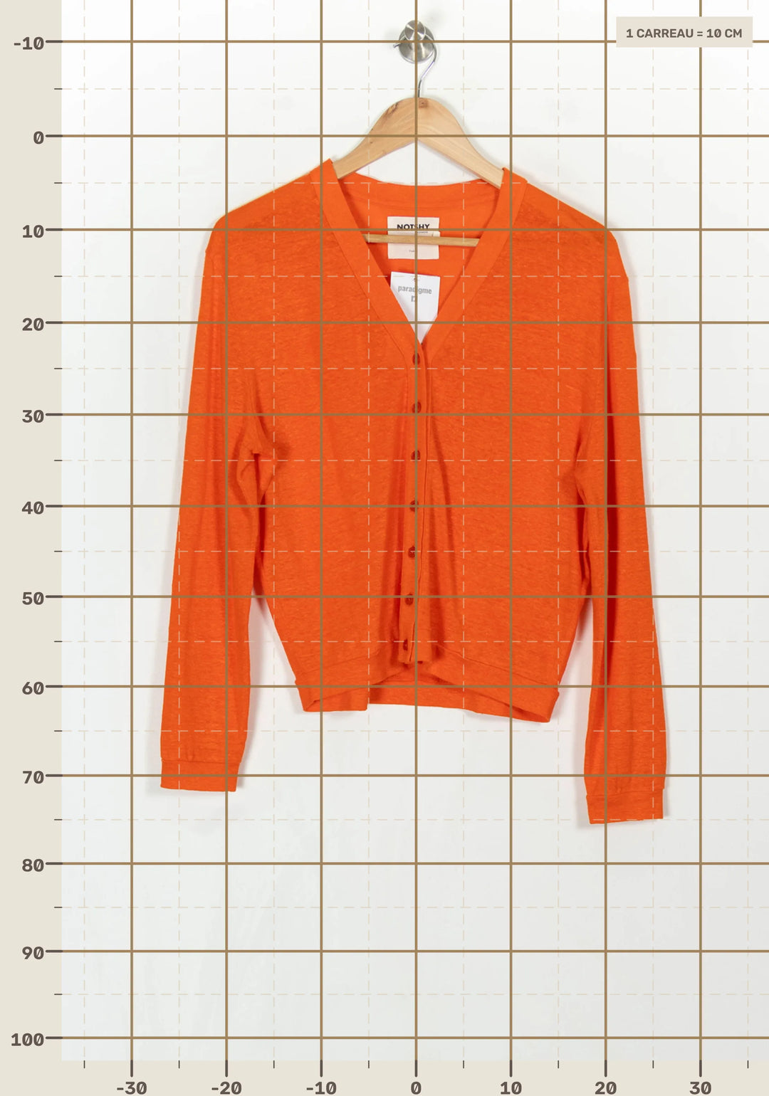 Cardigan Orange - Taille M/38 de la marque Notshy Cashmere | PARAD121762 - Vendu par Paradigme - Image 4